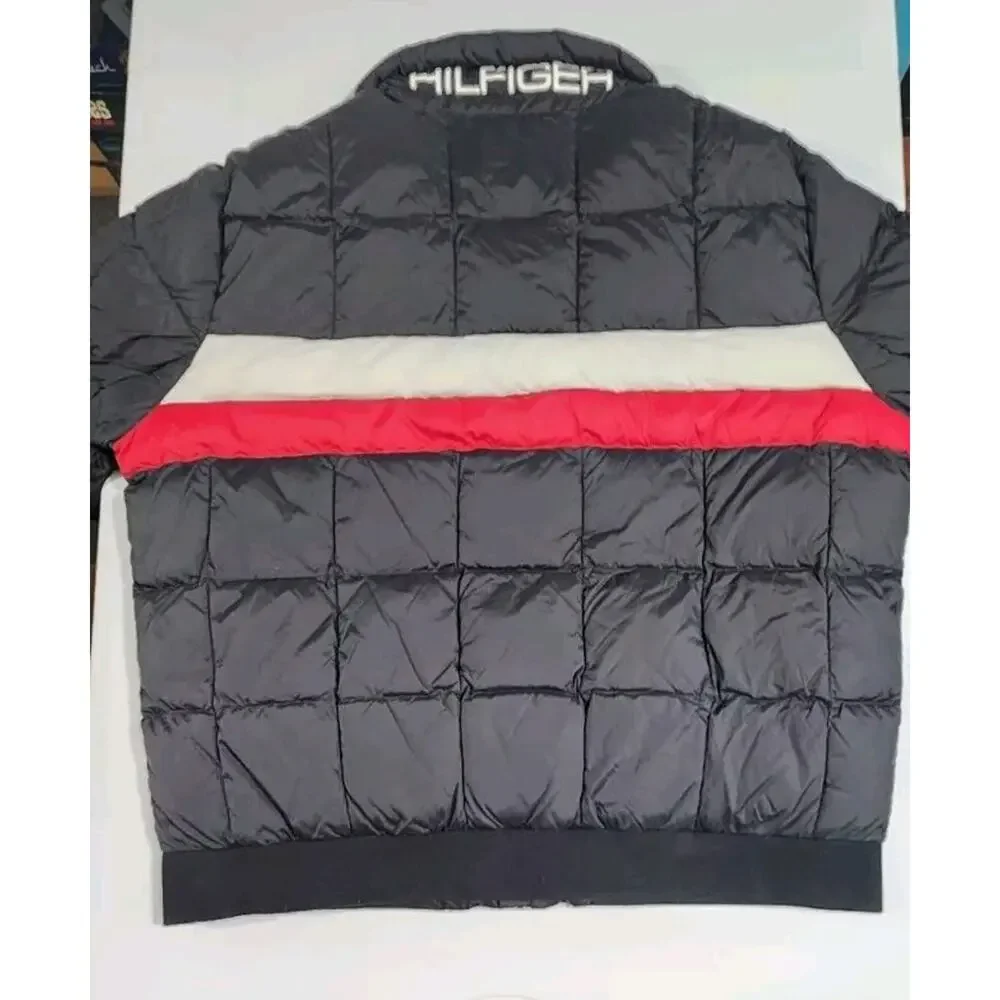 Tommy Hilfiger Ultra Loft Men's Red-White-Blue Puffer Bomber Jacket Size XXL